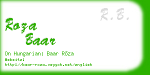 roza baar business card