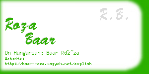 roza baar business card